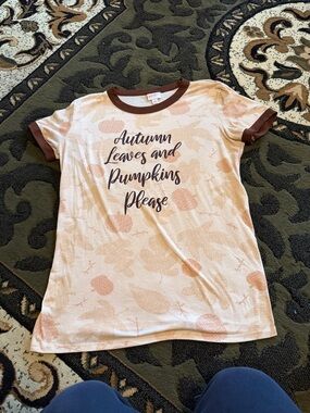 LuLaRoe Short Sleeve Tee - Cream, Brown, Peach